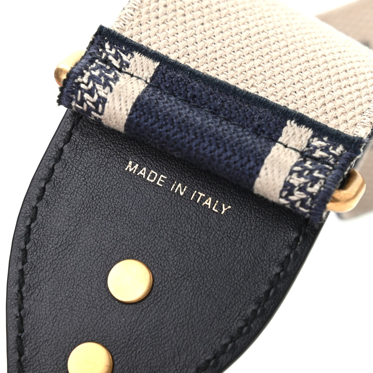 Canvas Embroidered Adjustable Shoulder Strap Blue