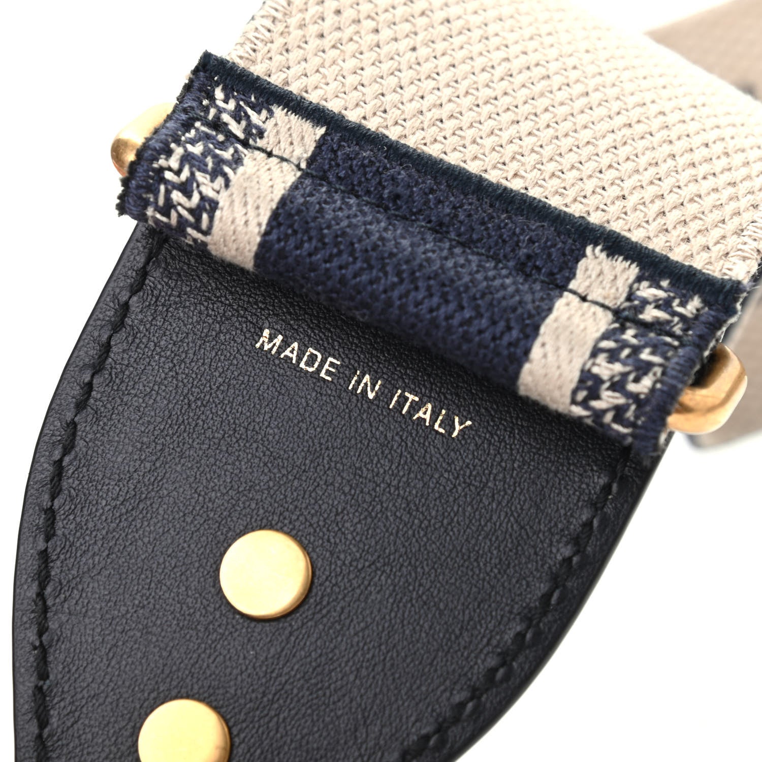 Christian Dior Canvas Embroidered Adjustable Shoulder Strap Blue 3 of 4
