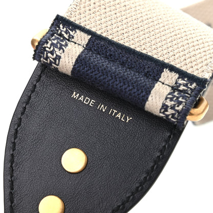Christian Dior Canvas Embroidered Adjustable Shoulder Strap Blue 3 of 4