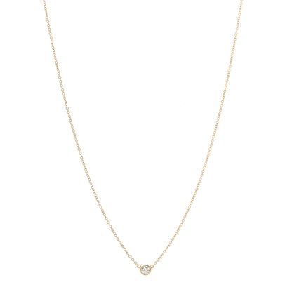 Tiffany 18K Yellow Gold Diamond .14ct Elsa Peretti Diamonds by the Yard Pendant Necklace 1 of 6