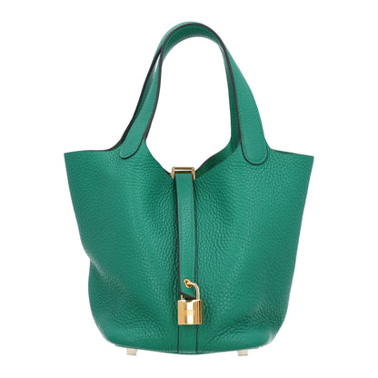 Hermes Taurillon Clemence Picotin Lock 18 PM Vert Vertigo 1 of 10