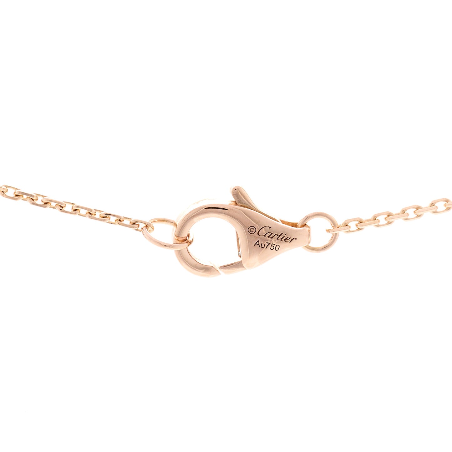 18K Pink Gold Diamond Pink Opal XS Amulette de Cartier Pendant Necklace