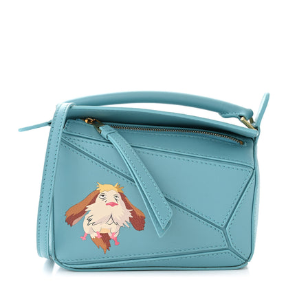 Loewe X HOWLS MOVING CASTLE Satin Calfskin Mini Heen Puzzle Bag Light Blue 1 of 11