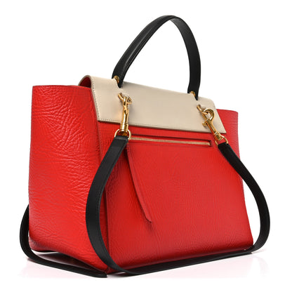 Celine Elephant Calfskin Mini Tri-Color Belt Bag Vermillion 3 of 11