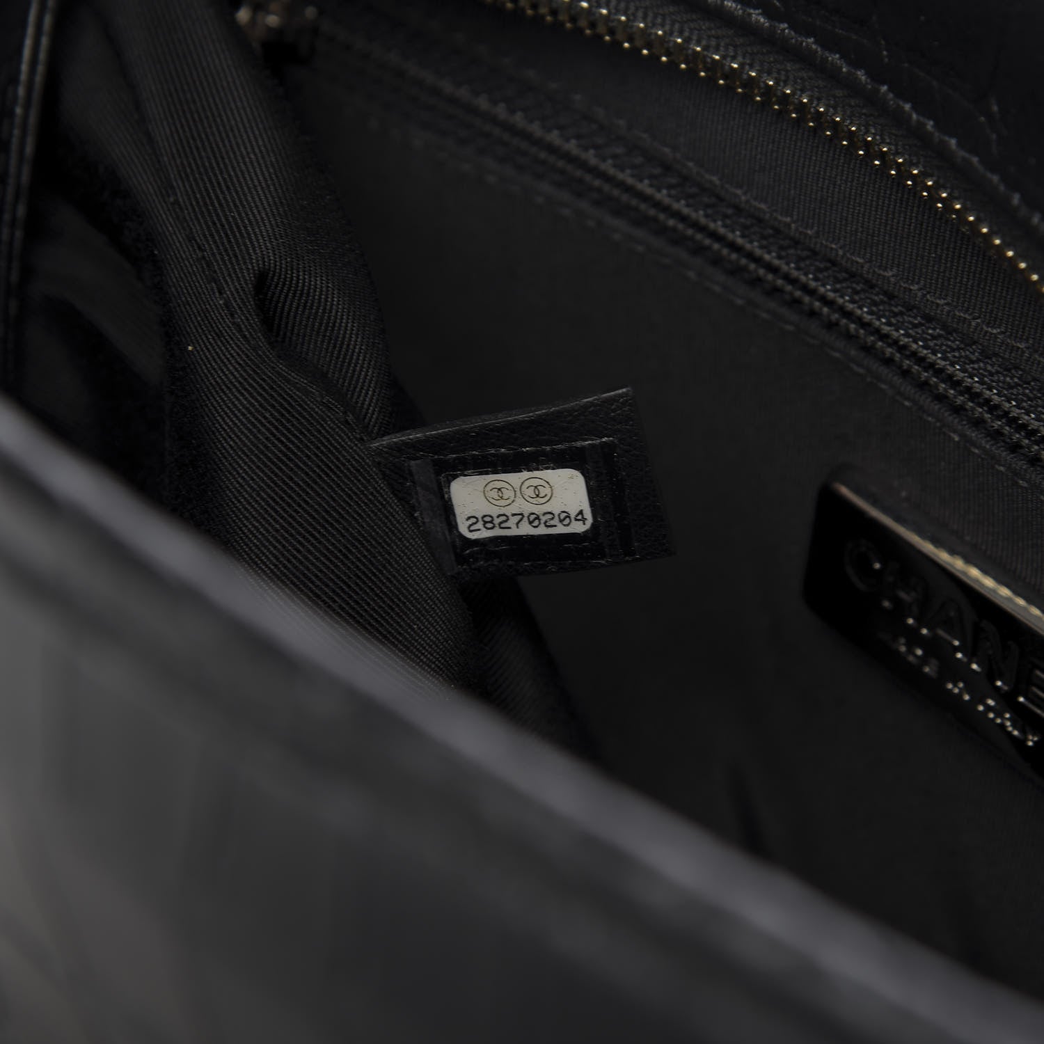 Chanel Crocodile Embossed Calfskin Medium Gabrielle Cocodile Hobo Black 9 of 9