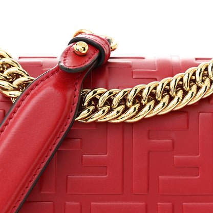 Fendi Vitello Liberty FF 1974 Embossed Small Kan I Shoulder Bag Fragola 9 of 11