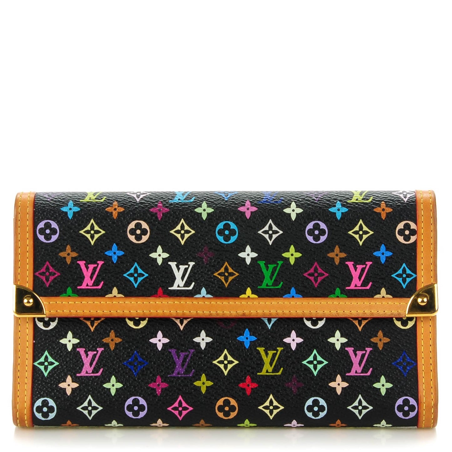 Monogram Multicolor Porte Tresor International Wallet Black