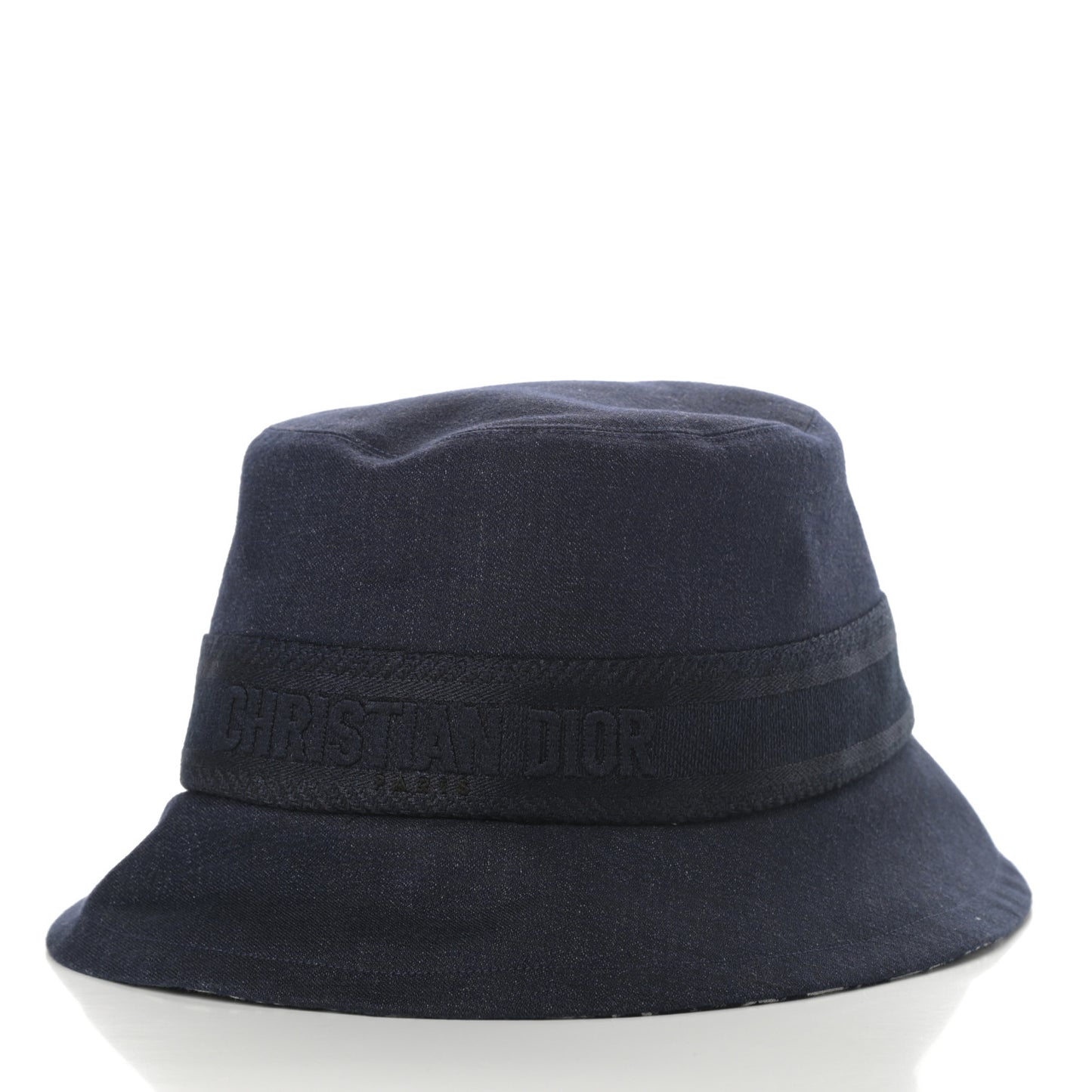 Denim Oblique Small Brim Bucket Hat 58 Blue