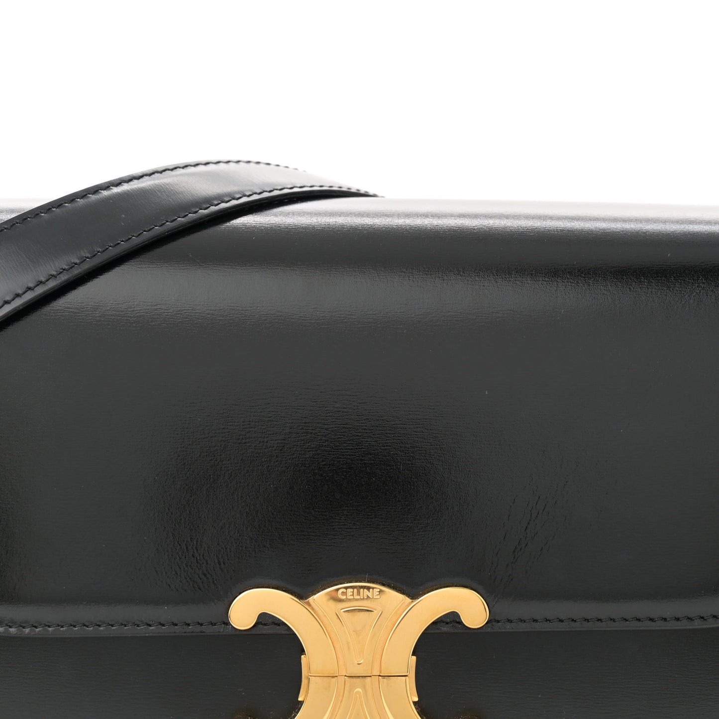 Shiny Calfskin Medium Triomphe Black