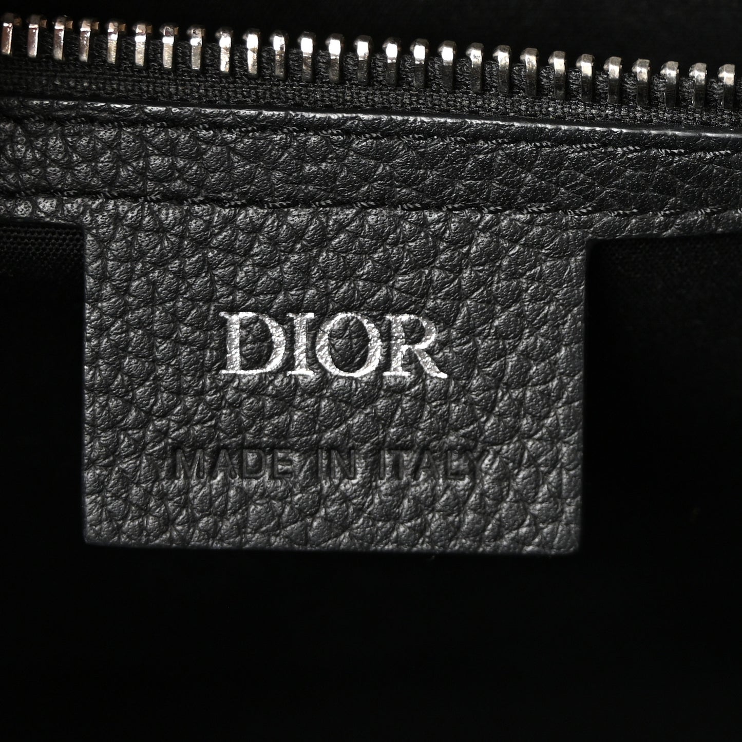Grained Calfskin Saddle Tote Black