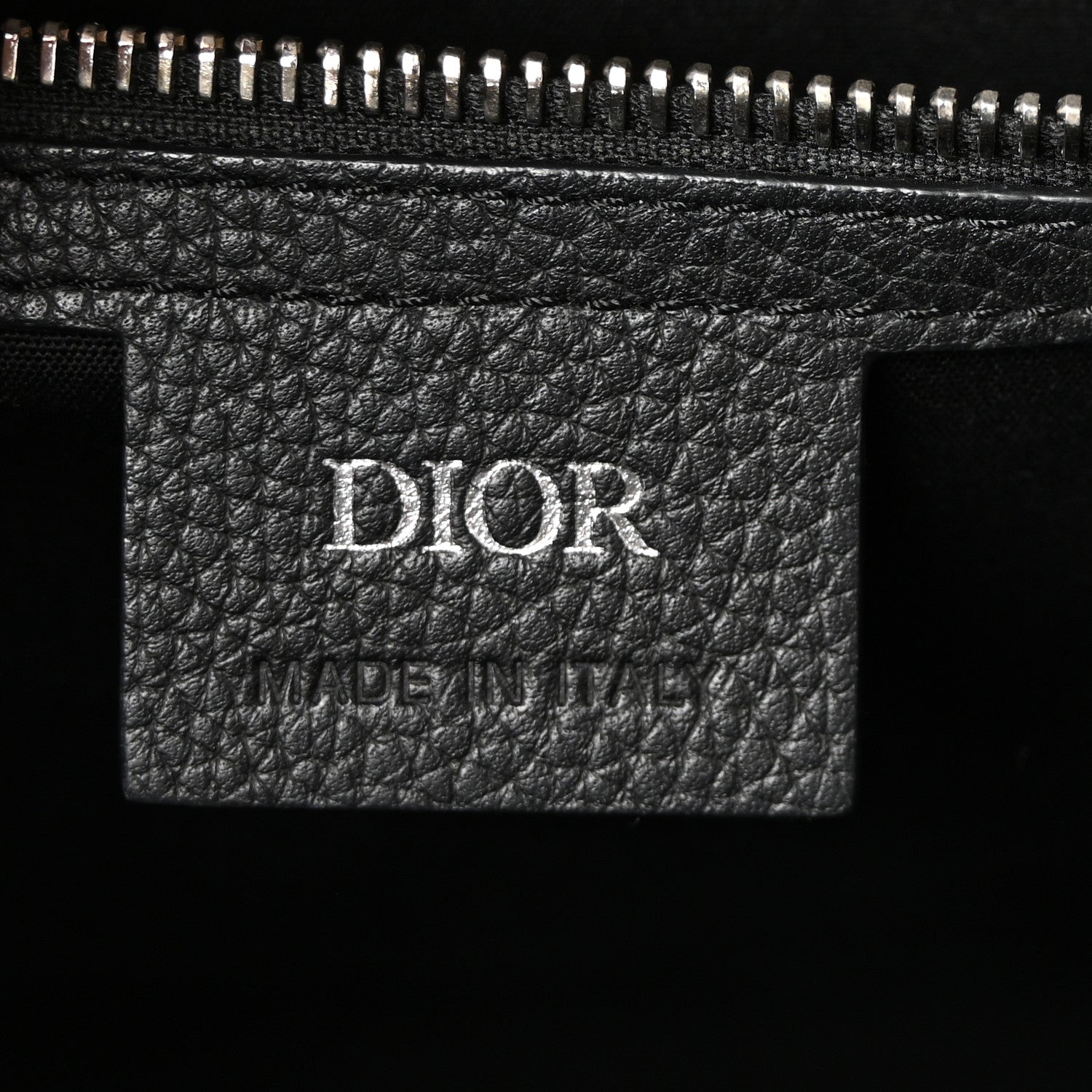 Christian Dior Grained Calfskin Saddle Tote Black 11 of 19