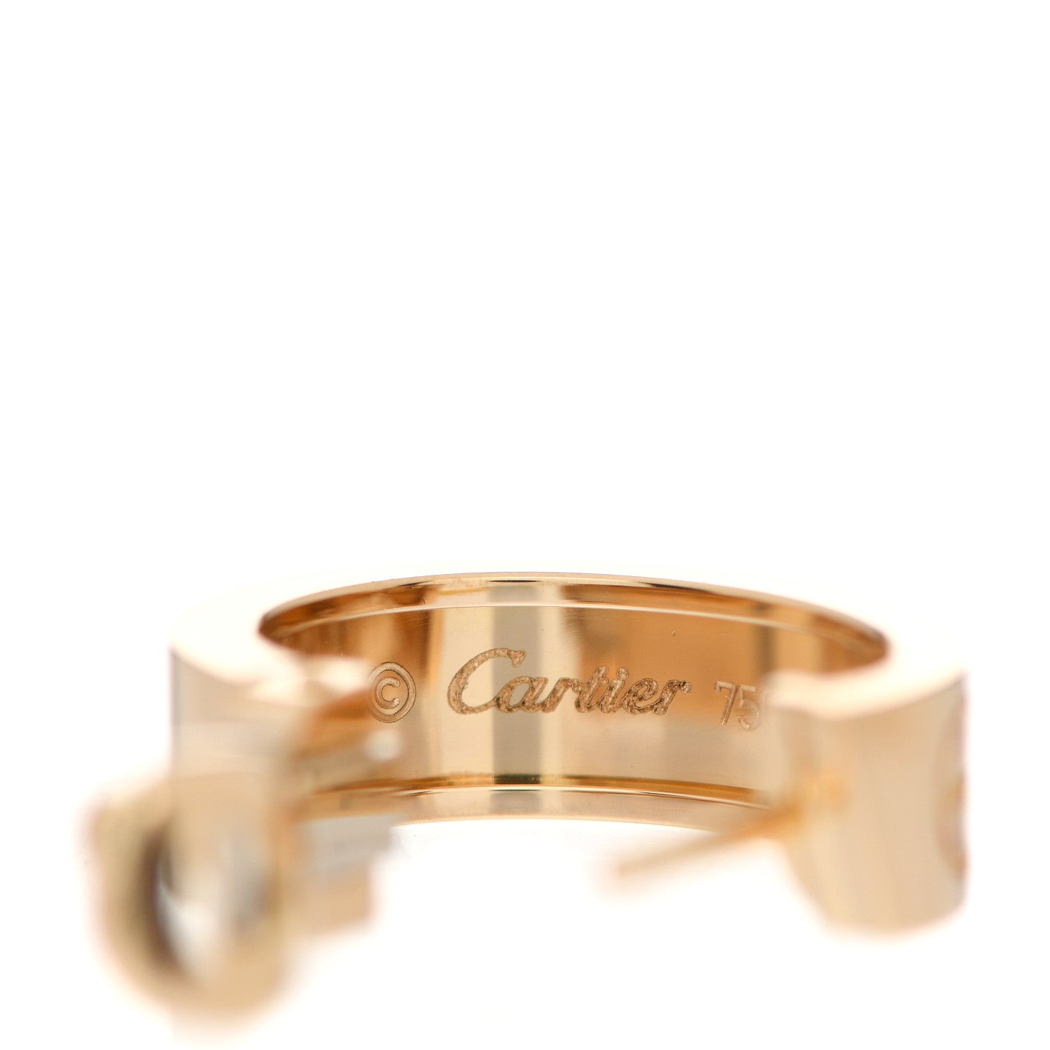 Cartier 18K Yellow Gold 5.5mm LOVE French Clip Hoop Earrings 4 of 6