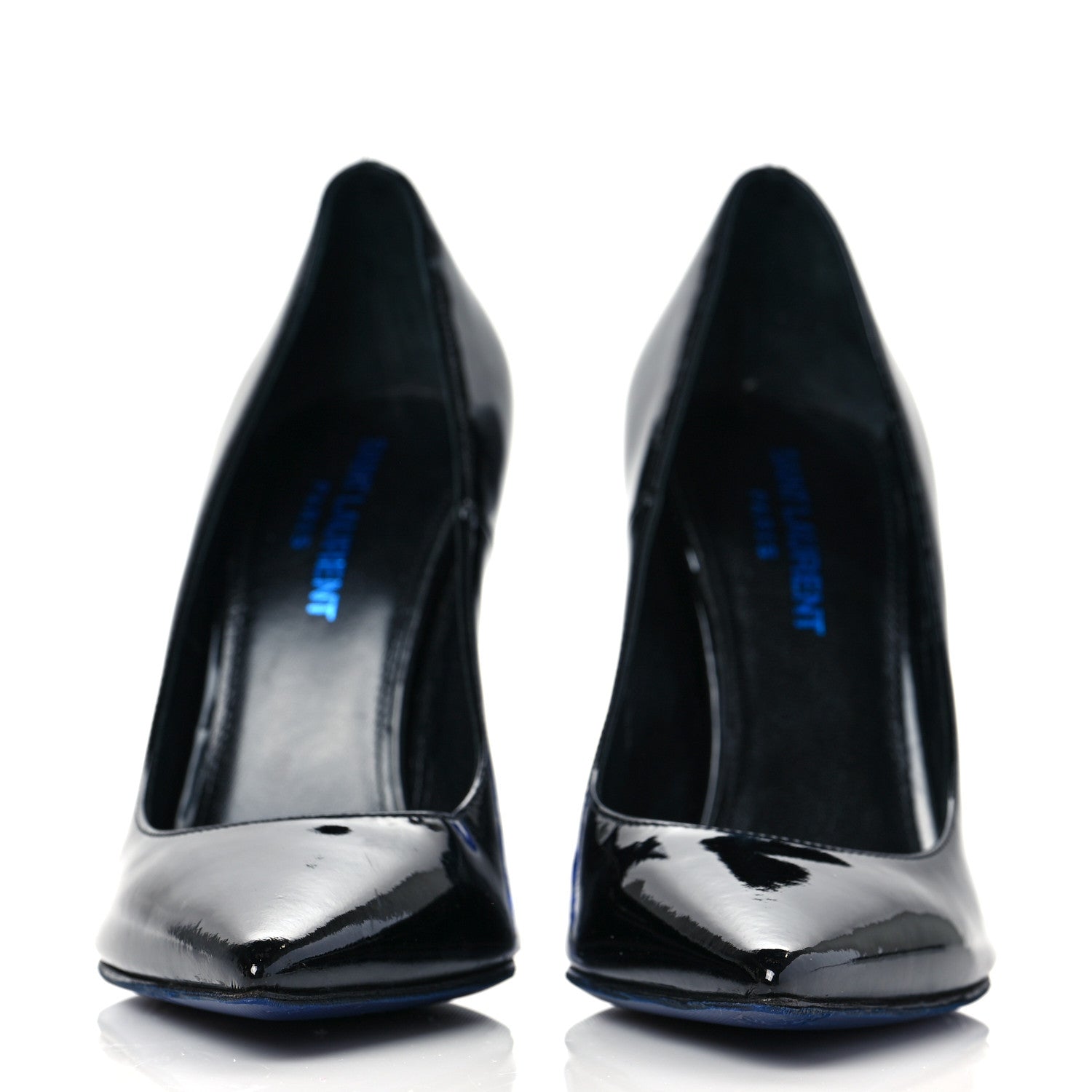 Saint Laurent Patent Opyum 110 Pumps 36.5 Black Blue 2 of 9