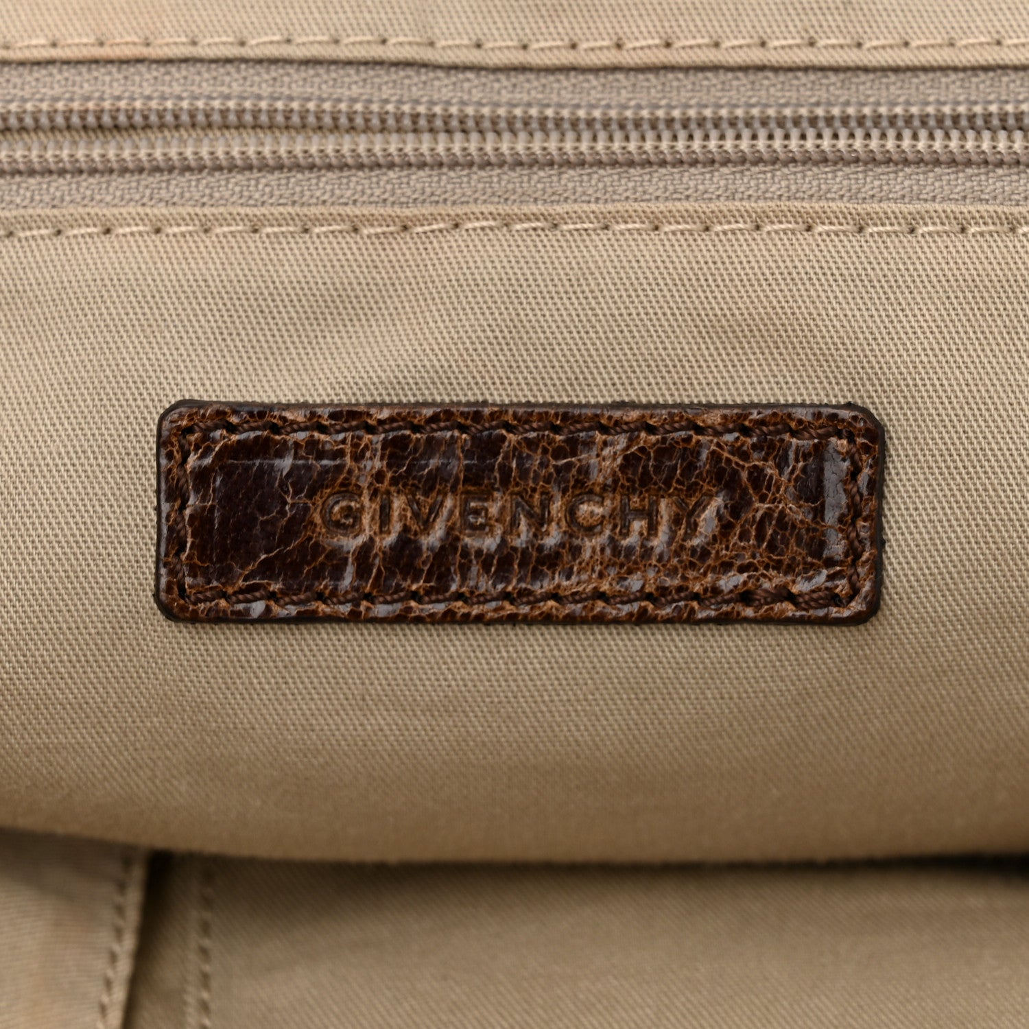 Givenchy Crackled Calfskin Medium Nightingale Light Brown 7 of 11