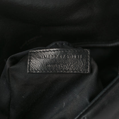 Saint Laurent Lambskin Quilted Small Loulou Puffer Monogram Chain Satchel Black 7 of 9
