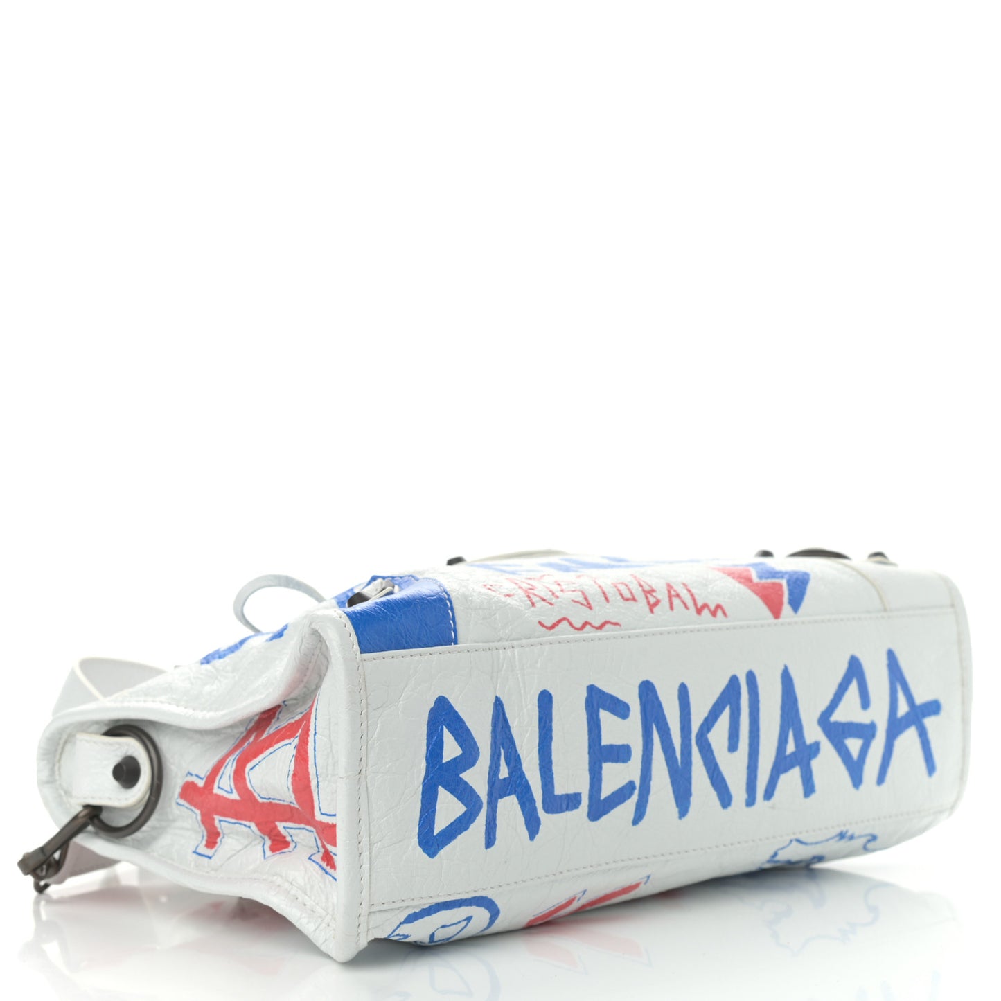 Agneau Graffiti All Over Classic Hardware S City White Bleu Rouge