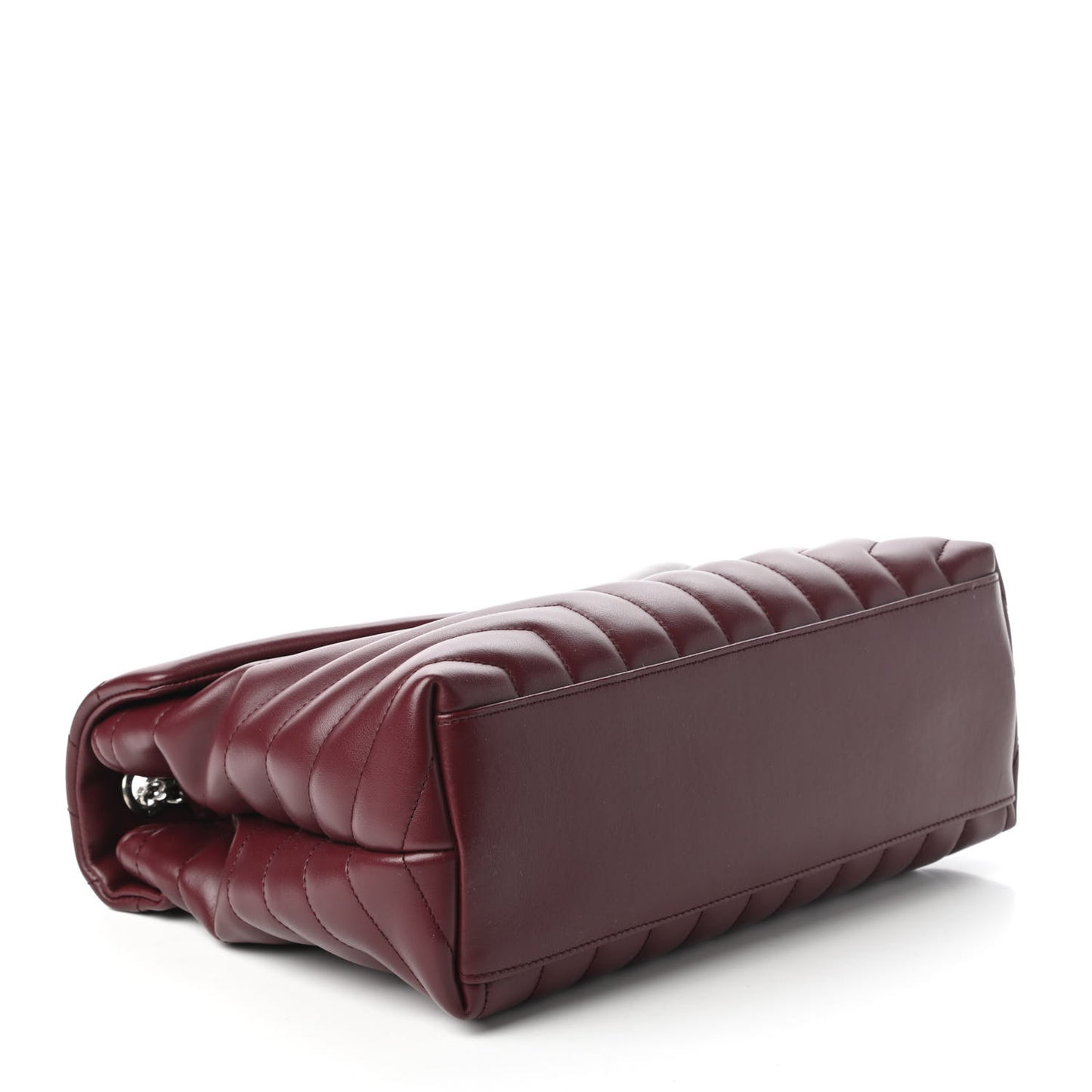 Calfskin Y Quilted Monogram Medium Loulou Chain Satchel Rouge Legion