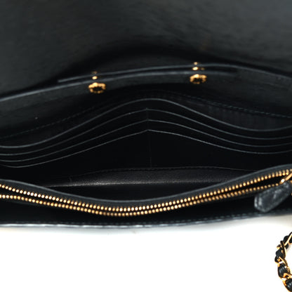 Prada Vitello Move Metal Oro Chain Wallet Black 5 of 8