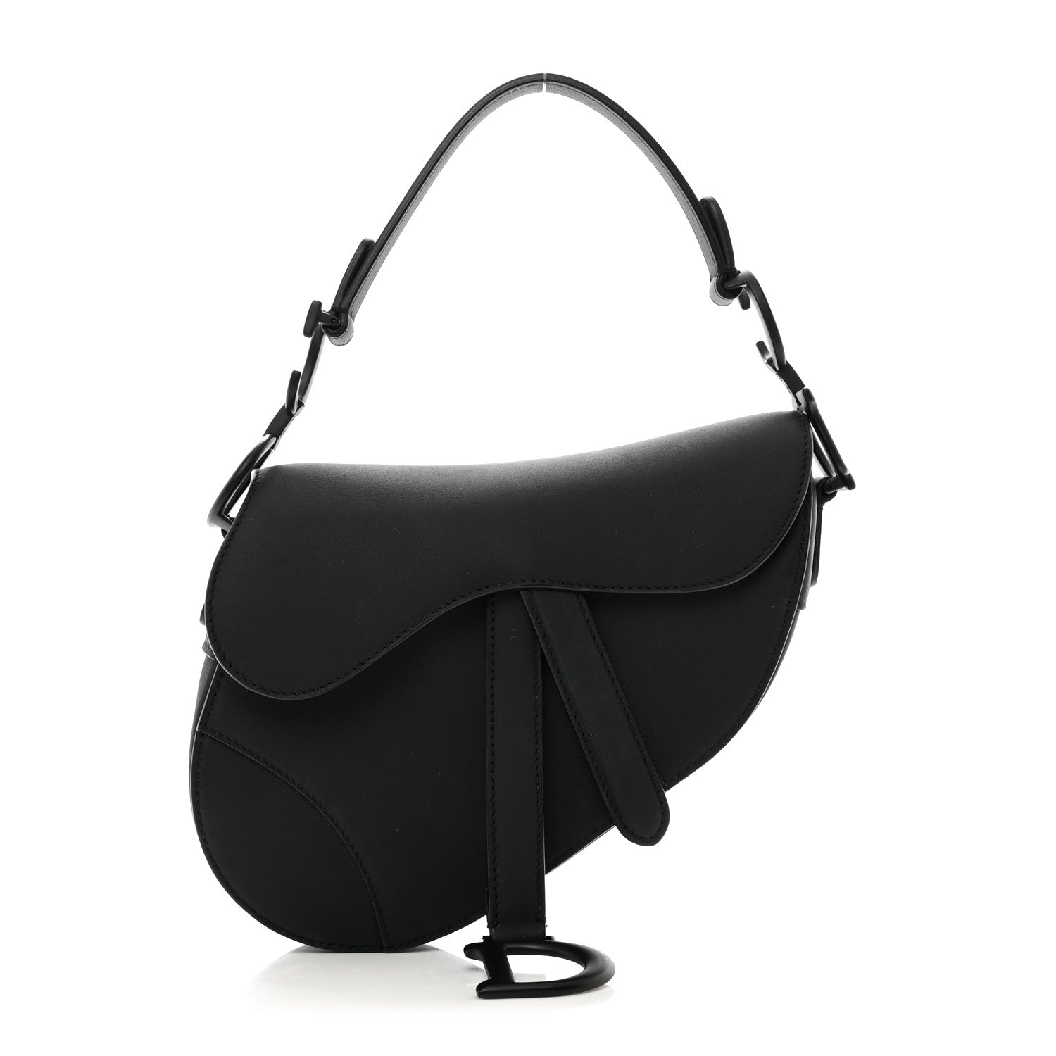 Christian Dior Ultra Matte Calfskin Mini Saddle Bag Black 1 of 9