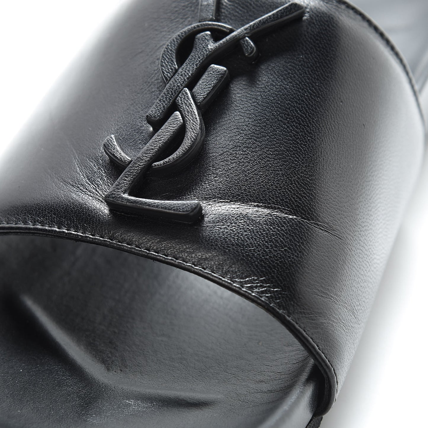 Lambskin Joan Slide Sandals 37.5 Black