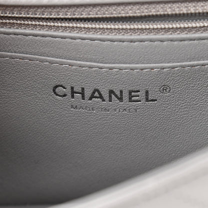 Chanel Lambskin Quilted Mini Rectangular Flap Grey 6 of 10
