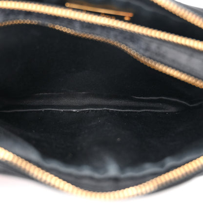 Miu Miu Nappa Matelasse Double Zip Pochette Clutch Black 5 of 9