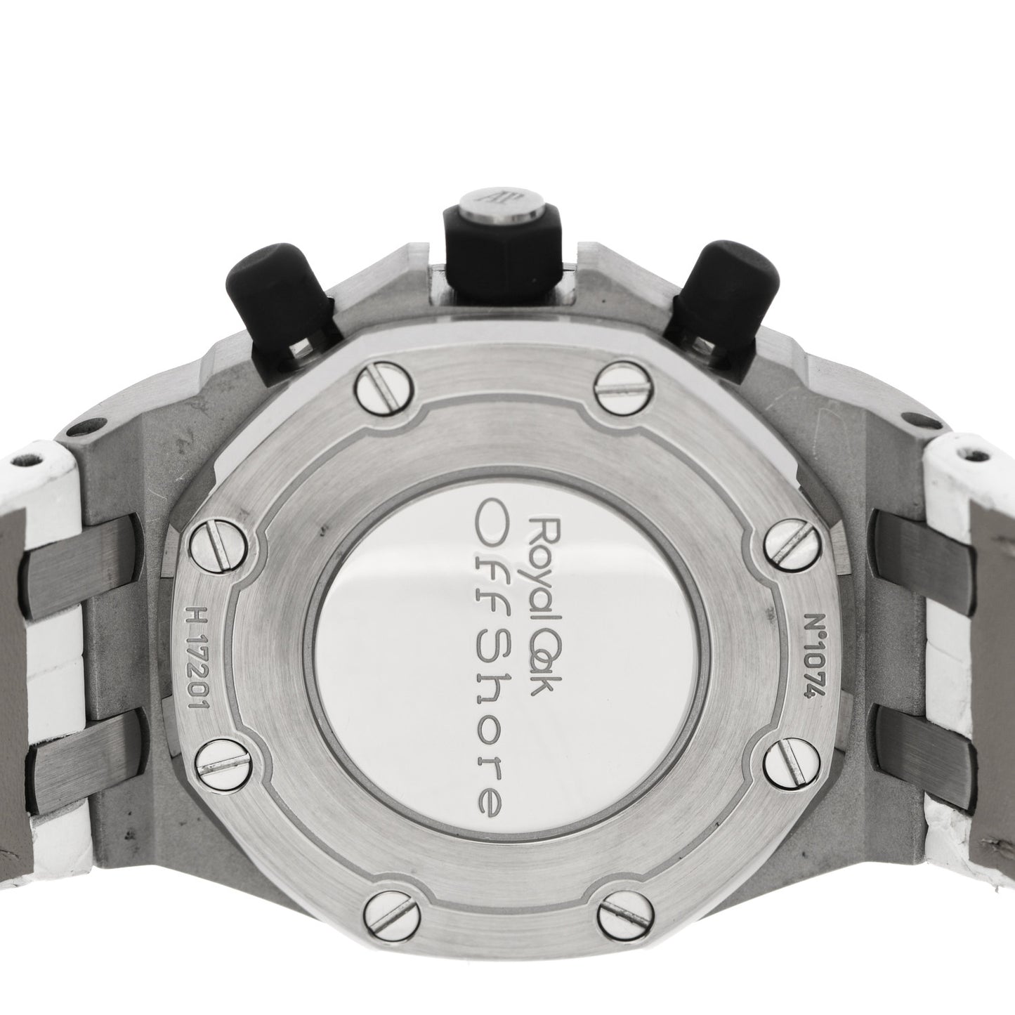 Stainless Steel Alligator 37mm Royal Oak Offshore Chronograph Automatic Watch Black 26283ST.OO.D002CA.01