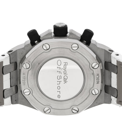 Audemars Piguet Stainless Steel Alligator 37mm Royal Oak Offshore Chronograph Automatic Watch Black 26283ST.OO.D002CA.01 4 of 5