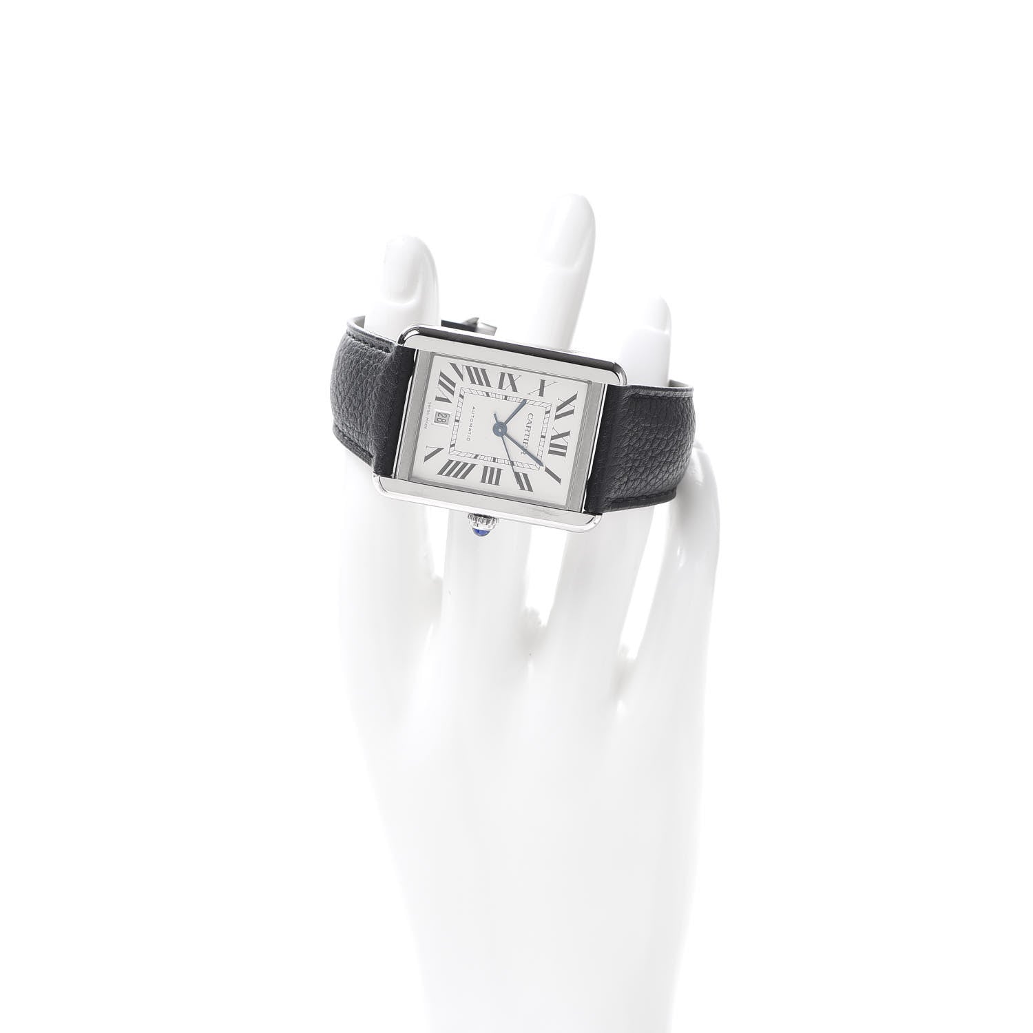 Cartier Stainless Steel Calfskin 31mm Tank Solo Automatic Watch 2 of 9
