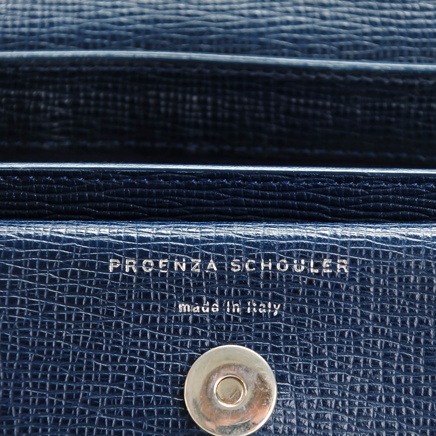 Proenza Schouler Linosa Leather Mini PS11 Classic Shoulder Bag Navy 6 of 7