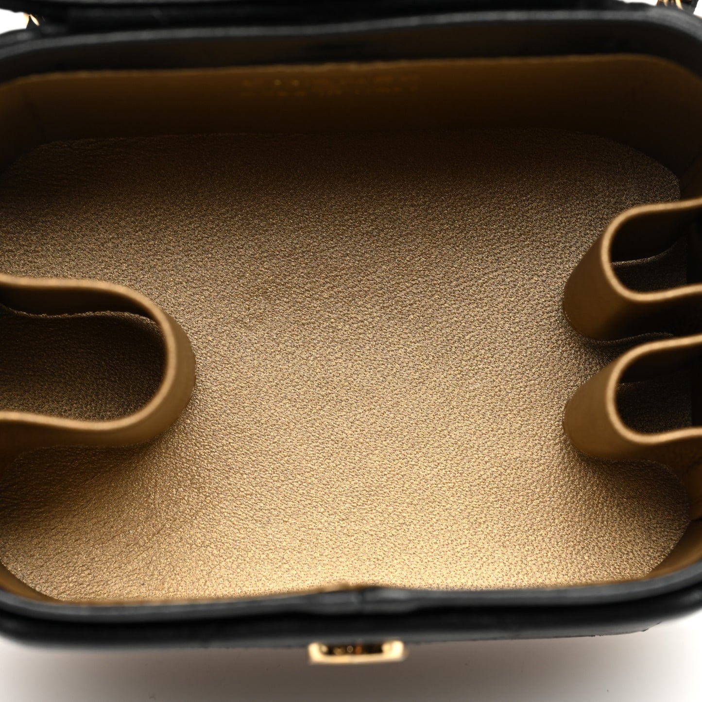 Lambskin Quilted Vanity Clutch With Chain Black