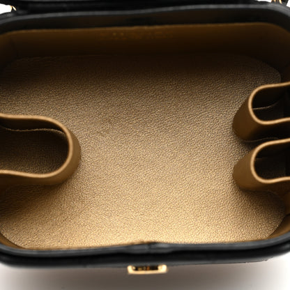Chanel Lambskin Quilted Vanity Clutch With Chain Black 5 of 11