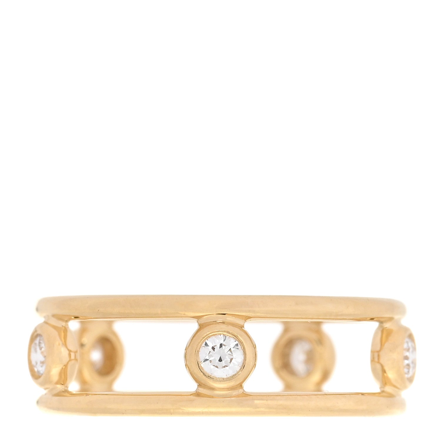 Tiffany 18K Yellow Gold Diamond Elsa Peretti Diamonds by the Yard Ring 54 7 3 of 5