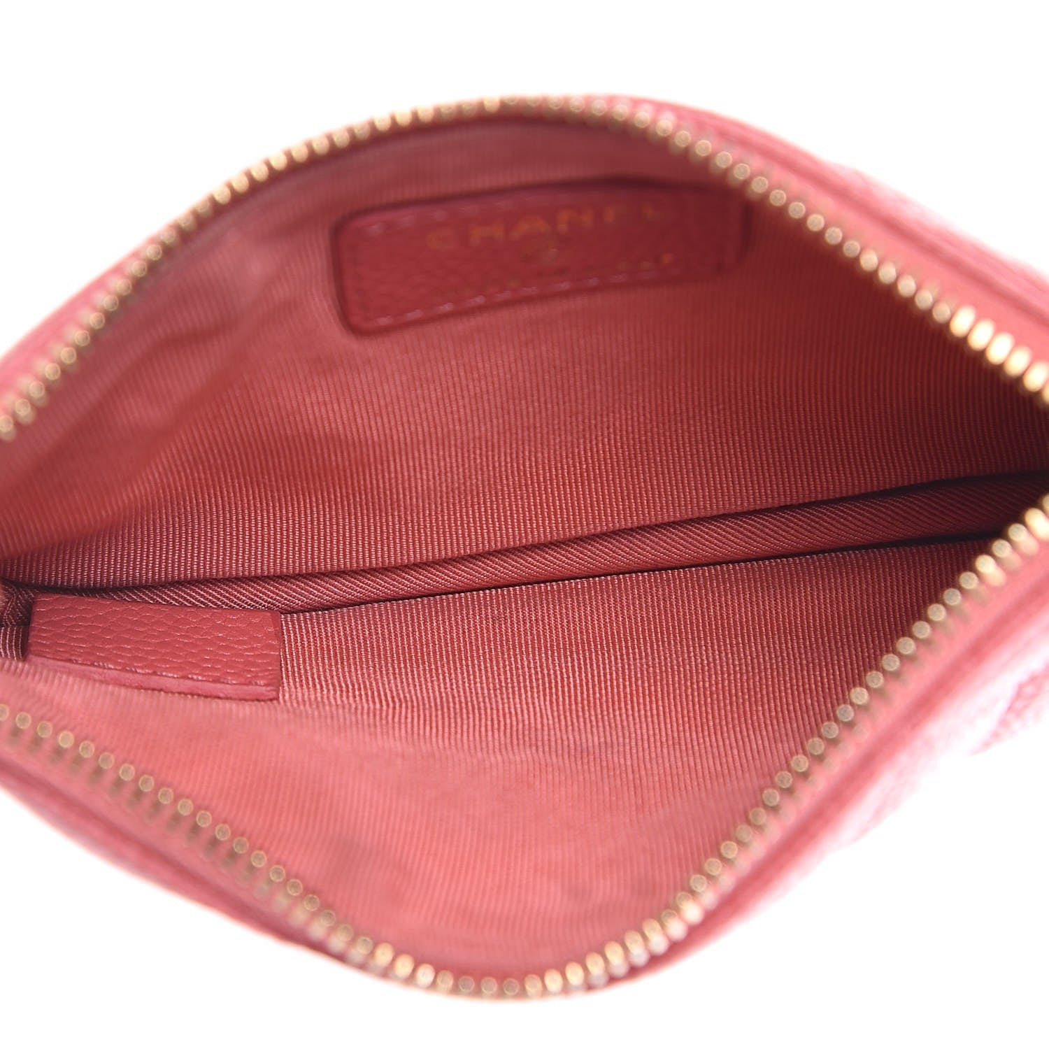 Chanel Iridescent Caviar Quilted Small Cosmetic Case Pink 5 of 9