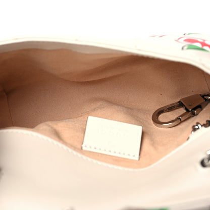 Gucci Calfskin Matelasse Diagonal GG Apple Super Mini GG Marmont Shoulder Bag Ivory 5 of 12