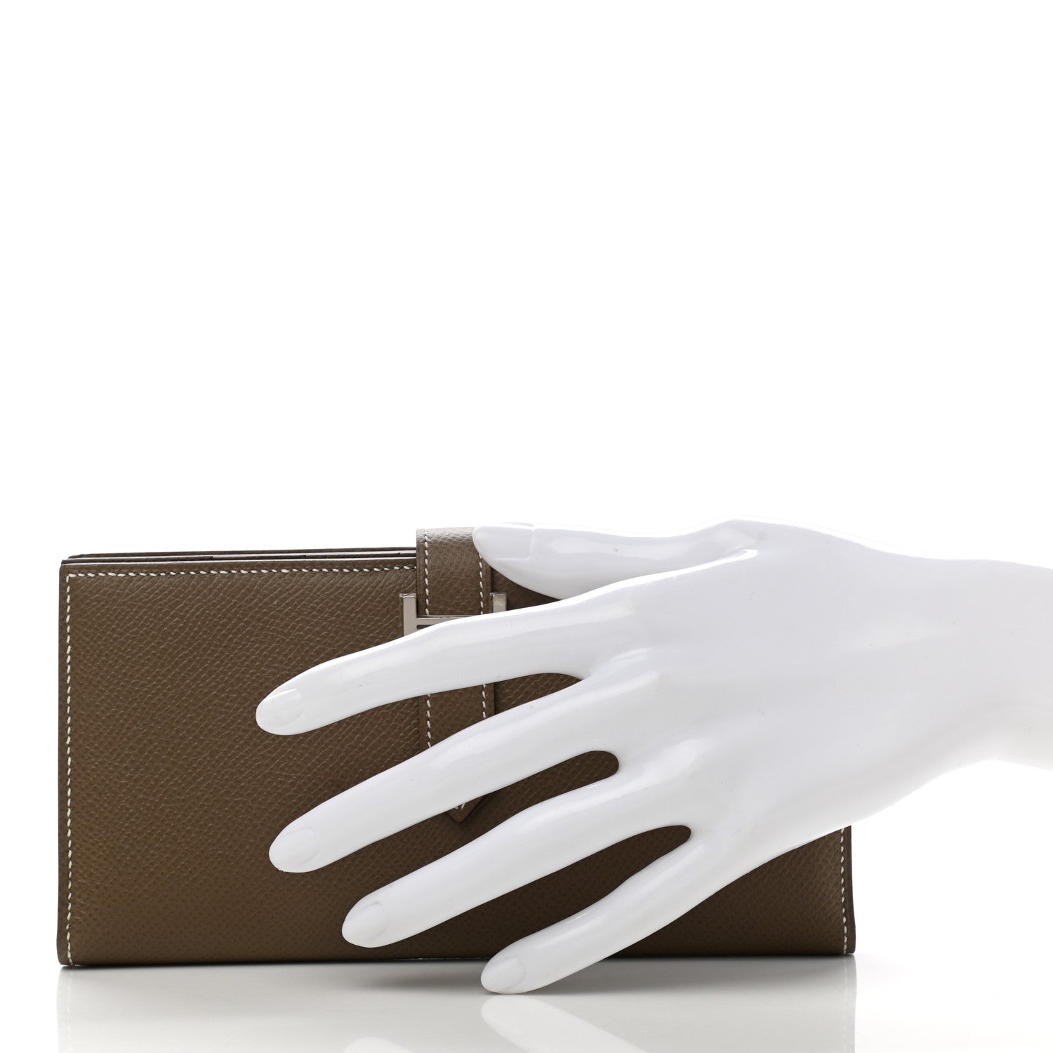 Hermes Epsom Bearn Gusset Wallet Etoupe 2 of 7