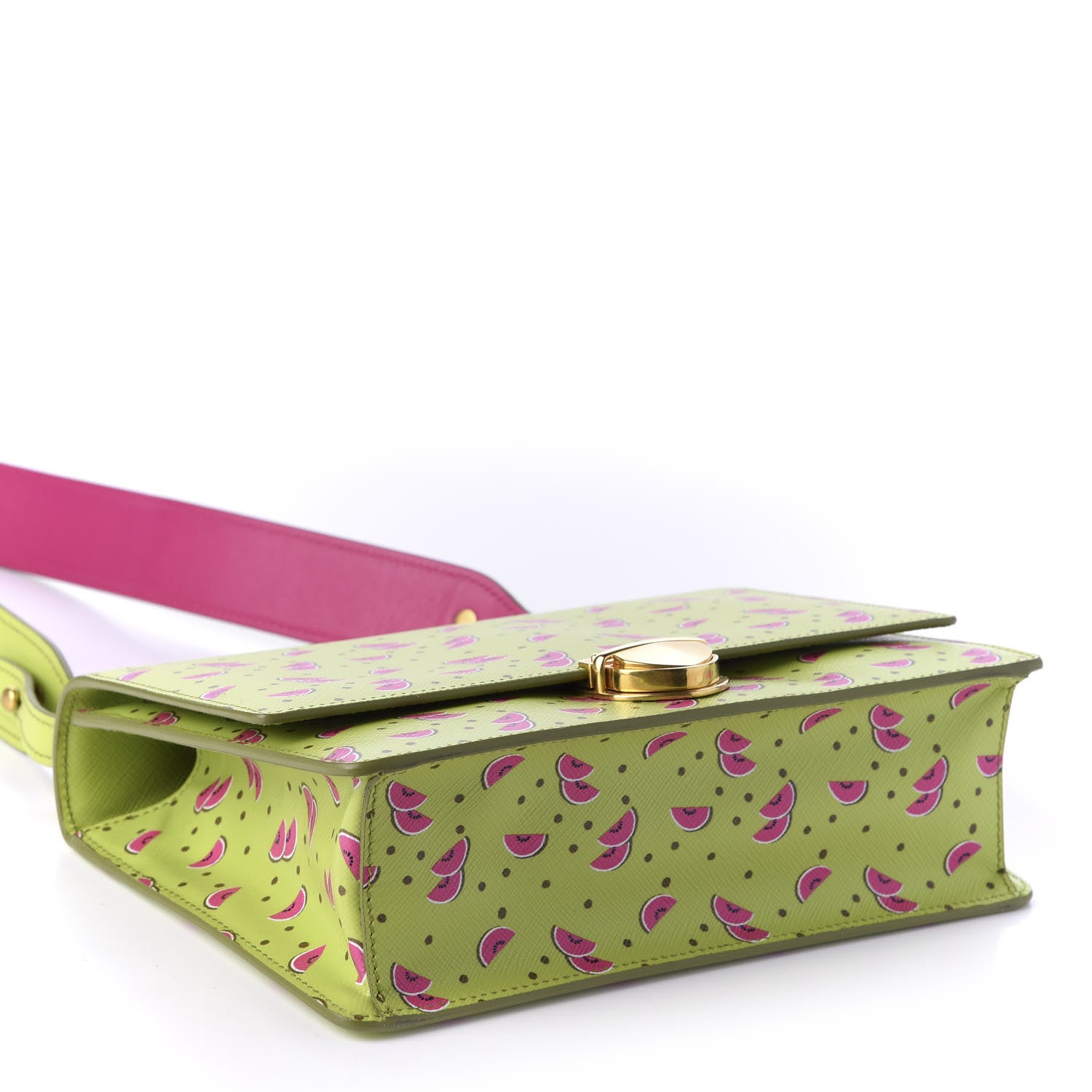 Prada Saffiano Watermelon Print Shoulder Bag Erba 4 of 9