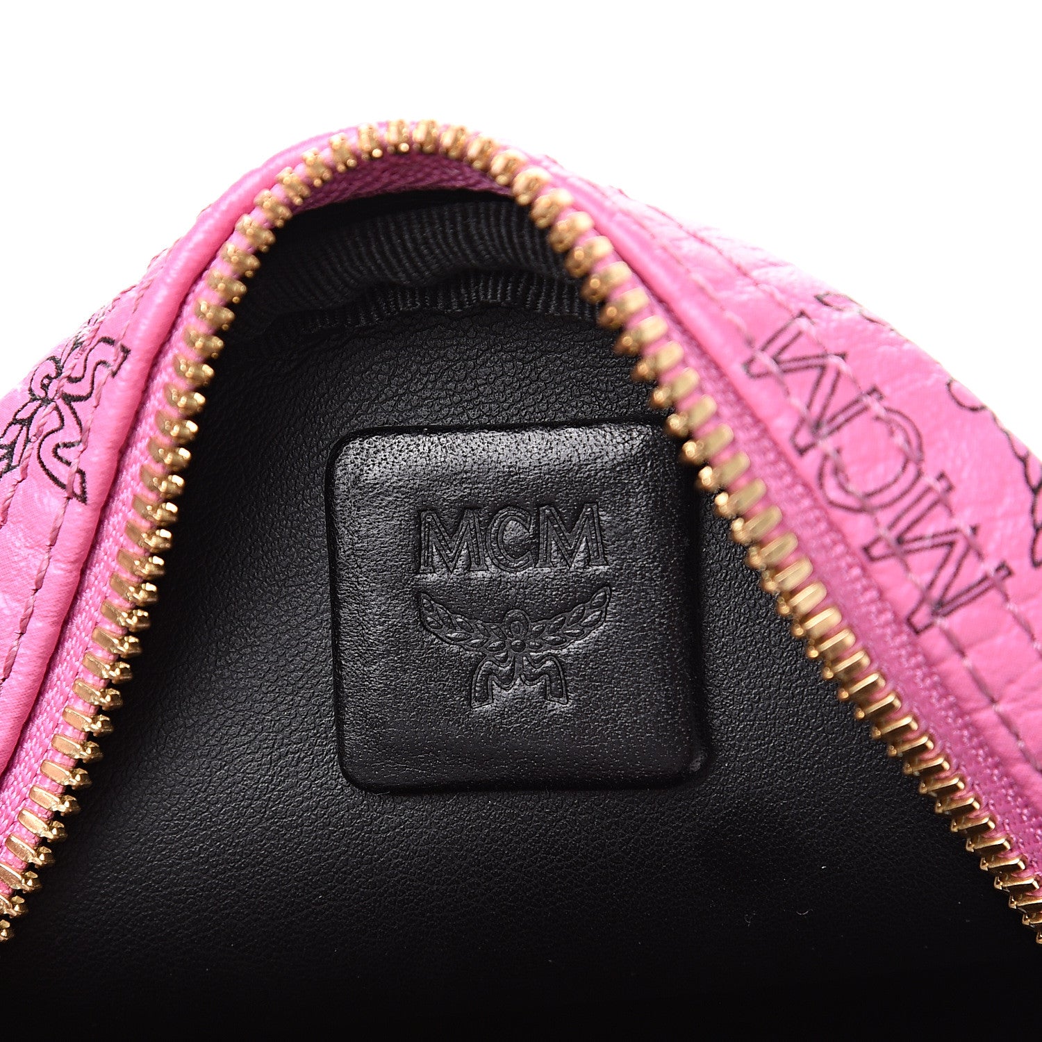 MCM Visetos Side Stud X-Mini Stark Bebe Boo Backpack Pink 6 of 9