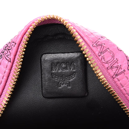 MCM Visetos Side Stud X-Mini Stark Bebe Boo Backpack Pink 6 of 9