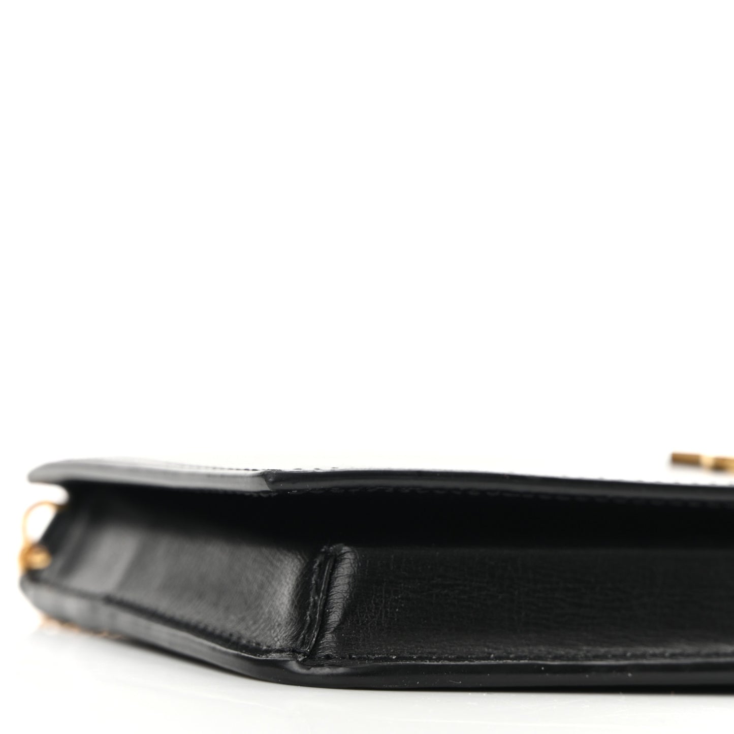 Smooth Calfskin Monogram Phone Holder Crossbody Black