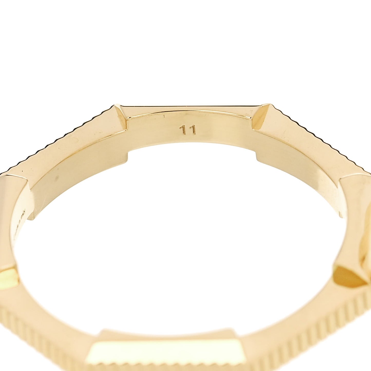 18K Yellow Gold Diamond Green Tourmaline Link to Love Ring 50 5.5