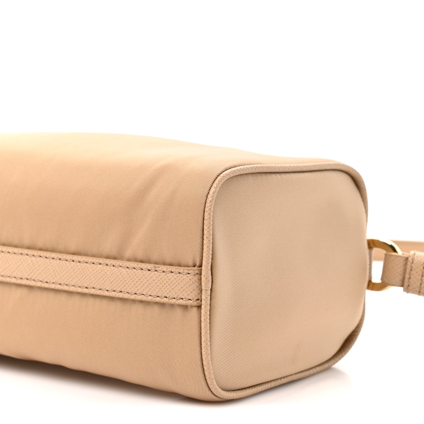 Re-Nylon Triangle Pouch Shoulder Bag Camel Brown