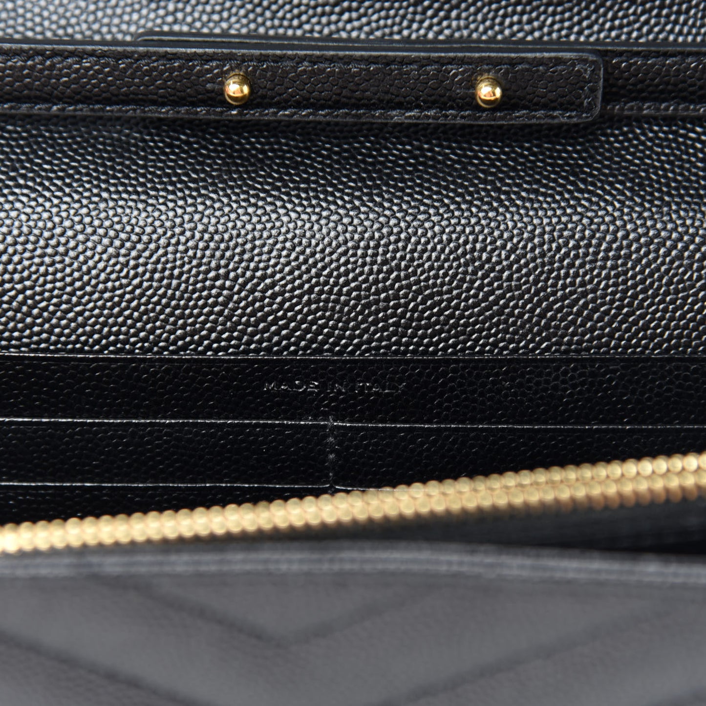 Grain De Poudre Matelasse Chevron Monogram Chain Wallet Black