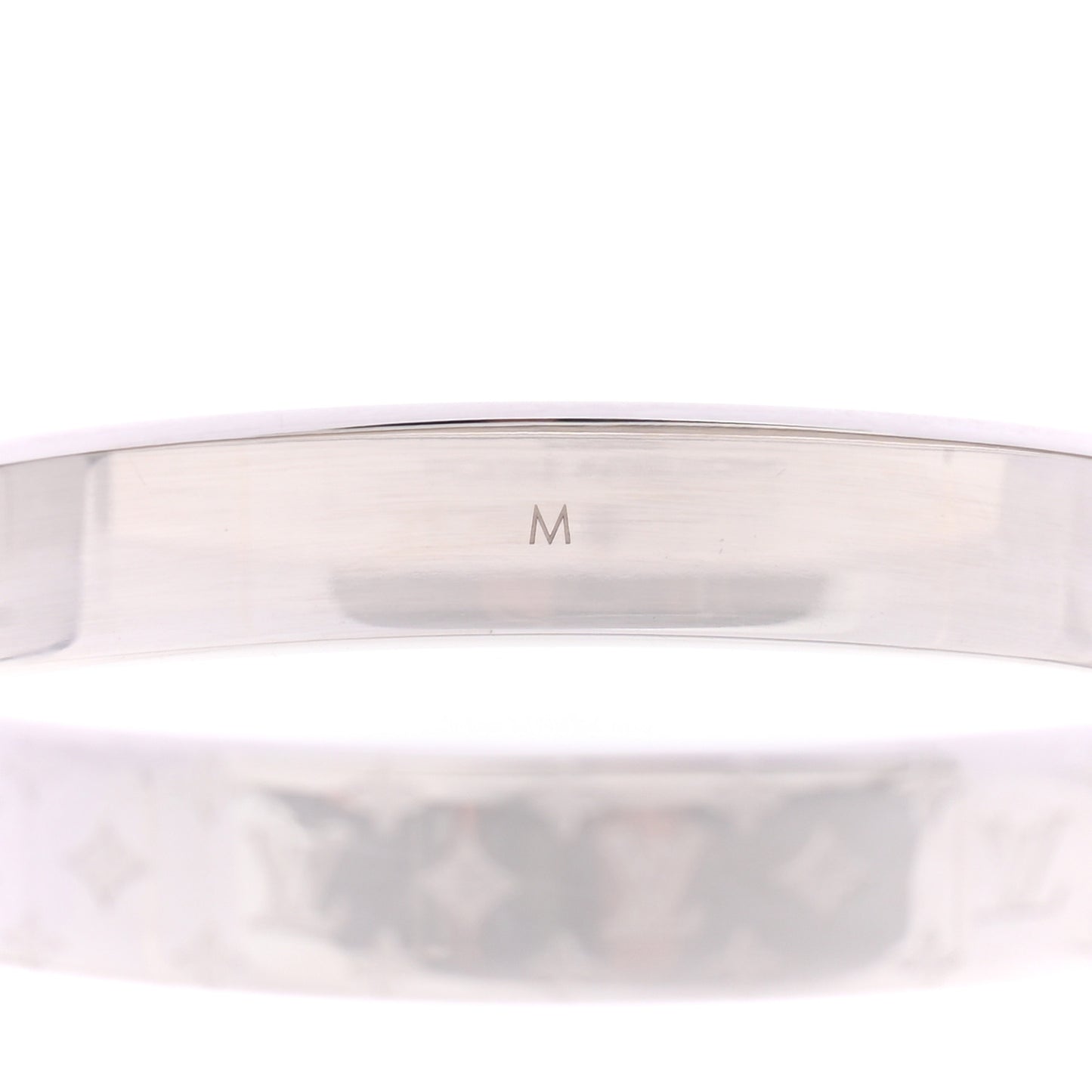 Brass Palladium Plated Nanogram Cuff M Silver