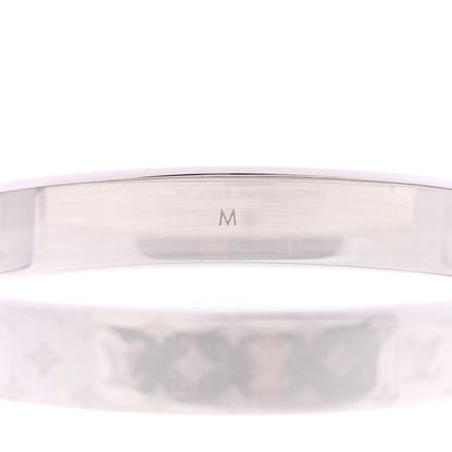 Louis Vuitton Brass Palladium Plated Nanogram Cuff M Silver 5 of 5