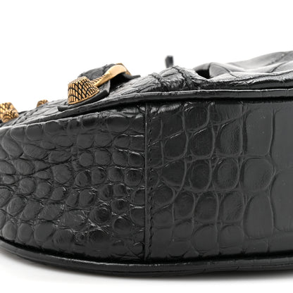 Balenciaga Extra Supple Calfskin Crocodile Embossed Le Cagole Shoulder Bag XS Black 11 of 11