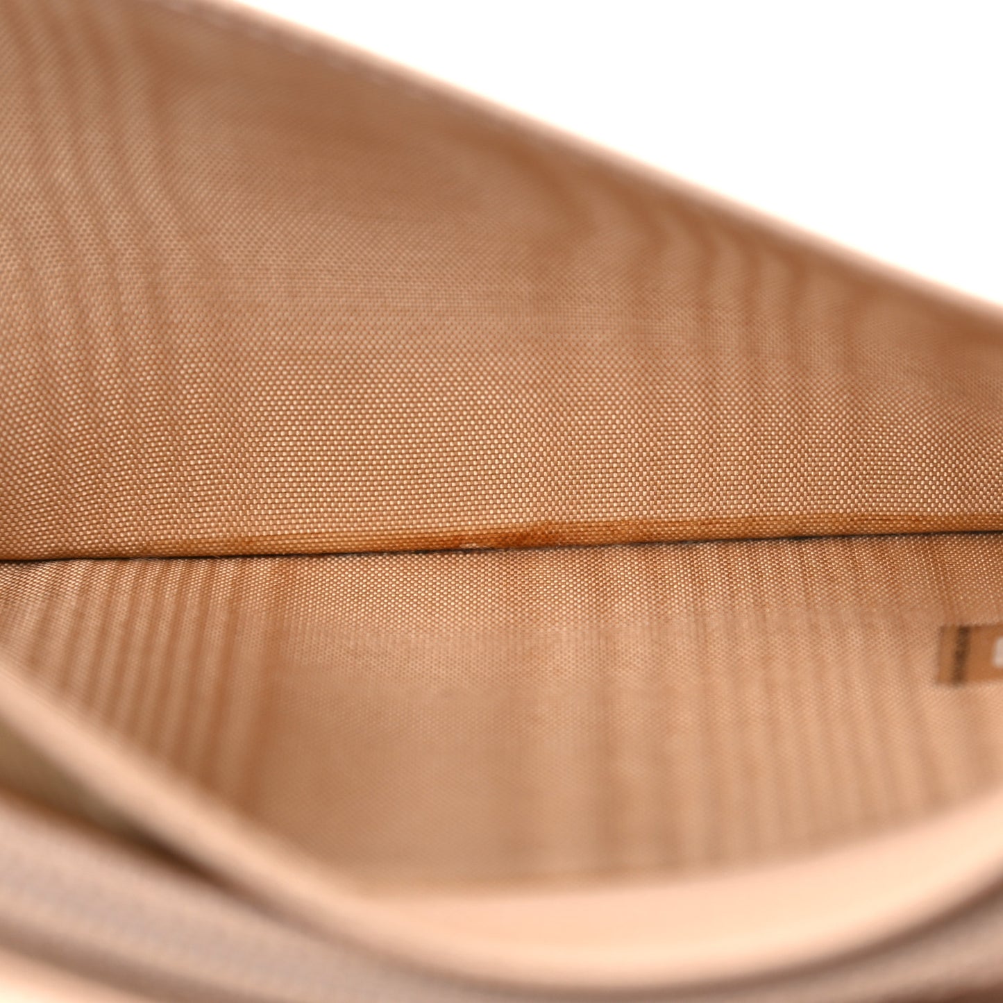 Grained Calfskin CC Button Yen Wallet Beige