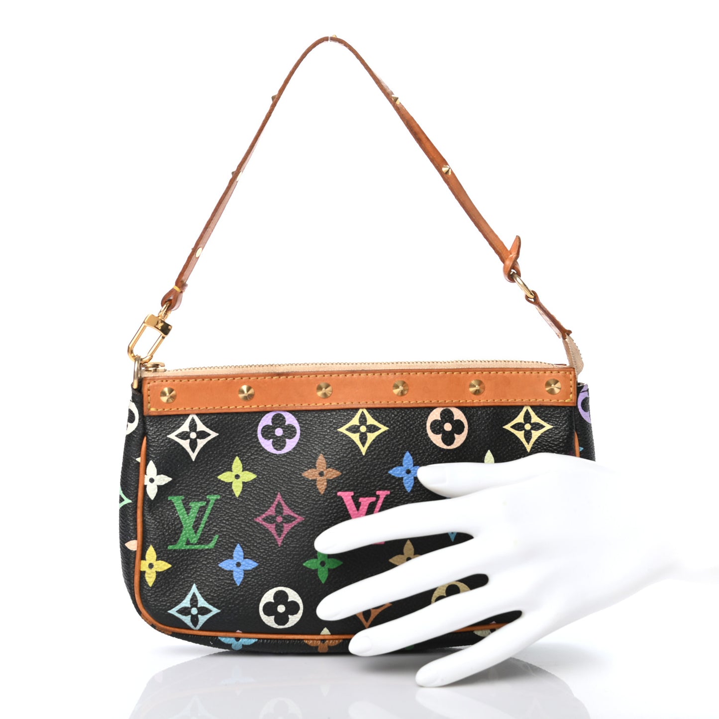 Monogram Multicolor Pochette Accessories Black