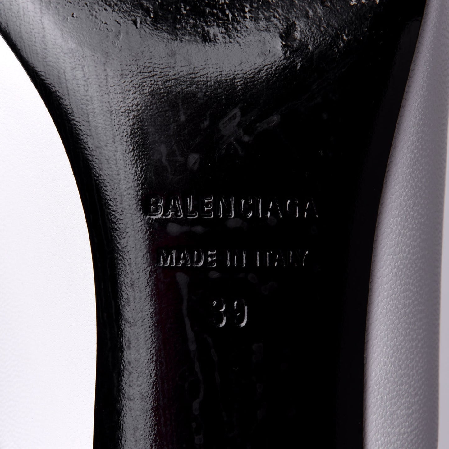 Chevreau Pointed Toe Knife 40mm Mules 39 White