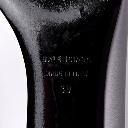 Balenciaga Chevreau Pointed Toe Knife 40mm Mules 39 White 8 of 11